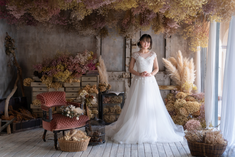 【和装＋洋装ソロウエディングプラン】和装も洋装もできる！「全データ40カット付コミコミプラン♪