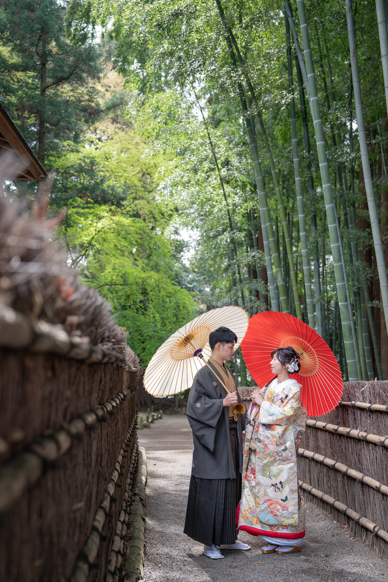 【春の偕楽園フォトウエディング】和装1着ロケベーシックプラン121,000円！全データ80カット付！