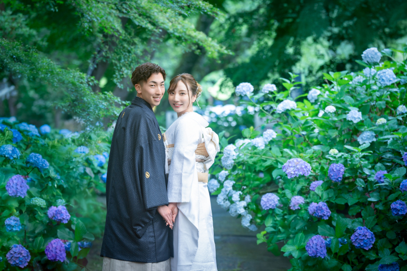 【期間限定！紫陽花ロケ】保和苑コース和装1着ロケプラン99,000円！全データ40カット付！
