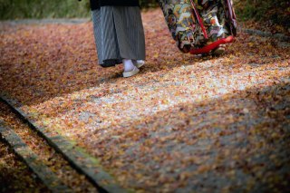 紅葉に囲まれて(^^♪