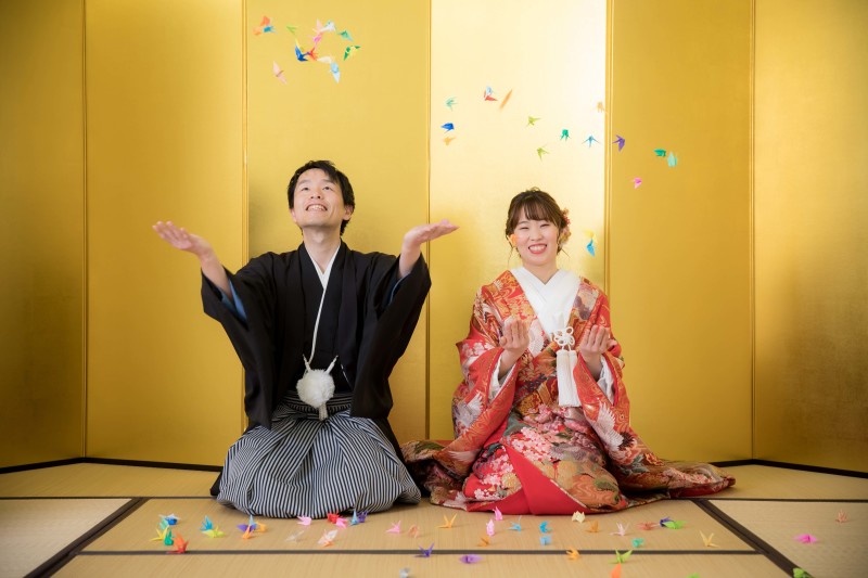 折り鶴シャワー