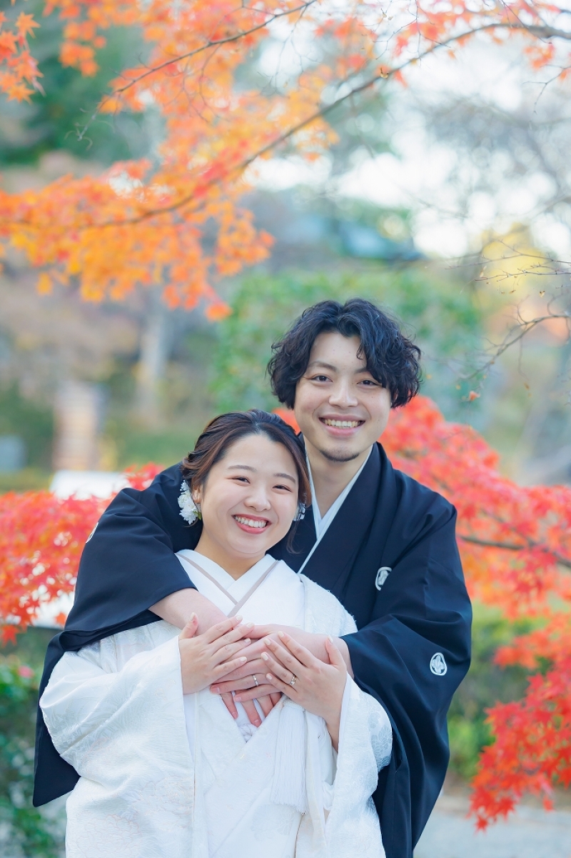 秋の彩りに包まれて、重なる幸せ