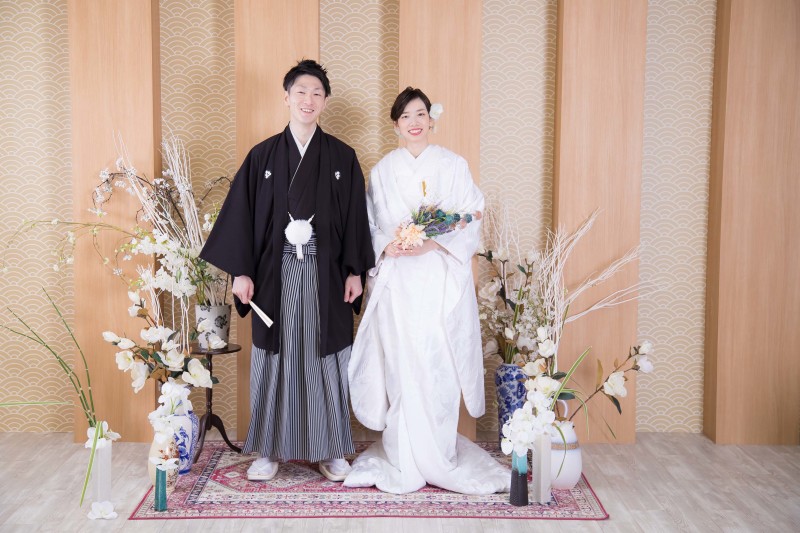 白無垢でにっこり~♡