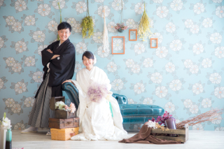 ステキな紅葉をバックに楽しく撮影できました！