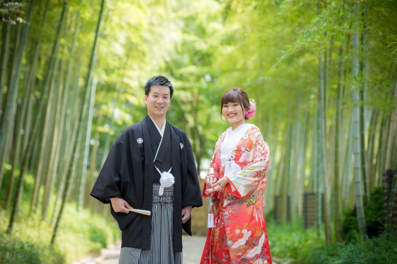 竹林でフォーマル