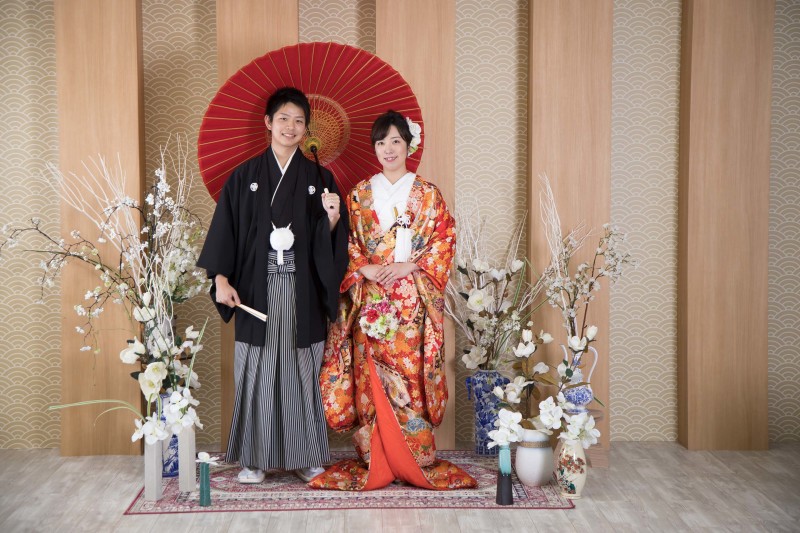 お花と一緒に・・