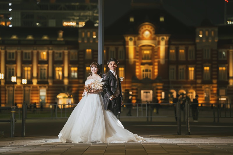 東京駅でのナイト撮影開始