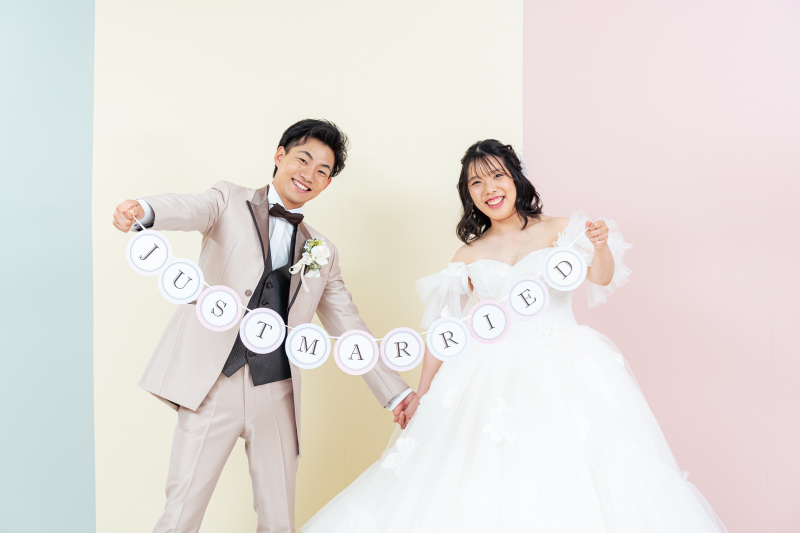 ガーランドを持って♡