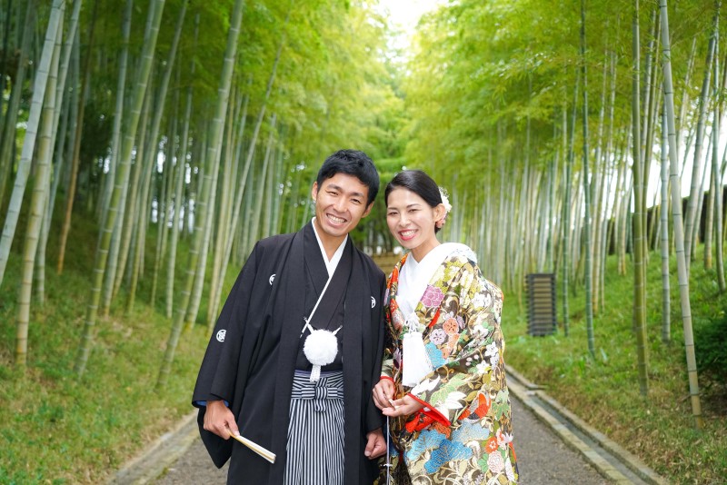 竹林でニッコリ～