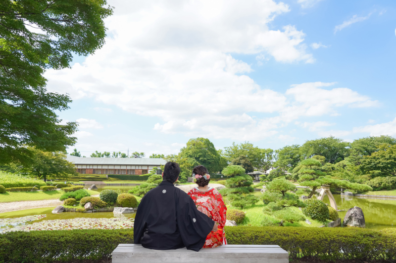庭園を一望できるショット♪