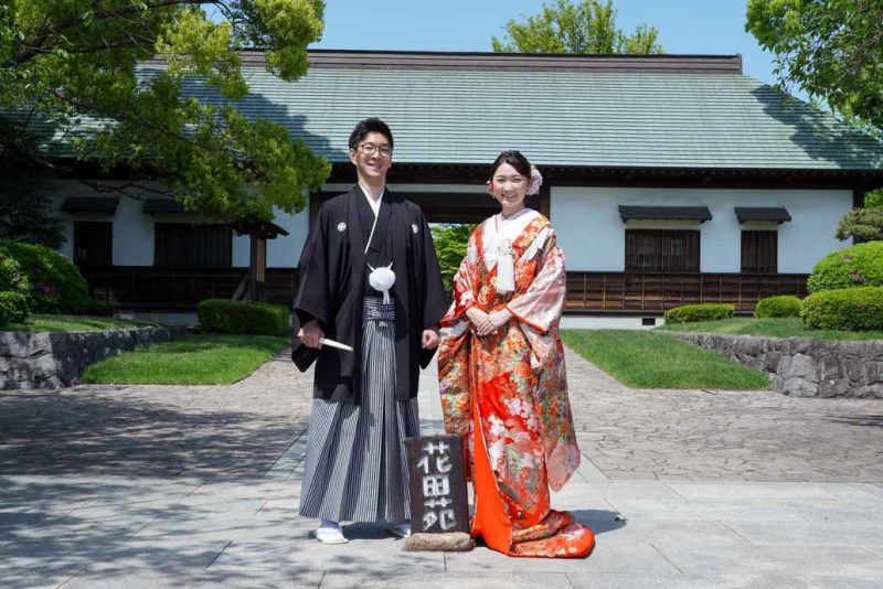 庭園の看板まえでパシャリ☆