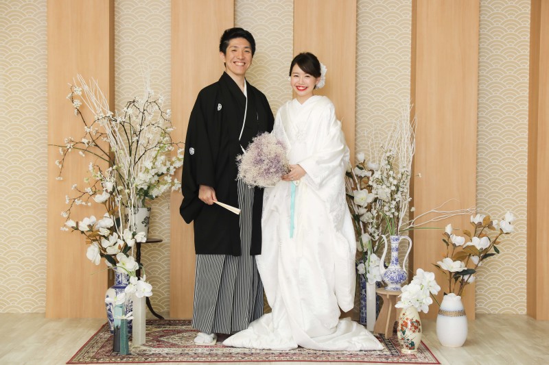 白無垢でお花に囲まれて♡