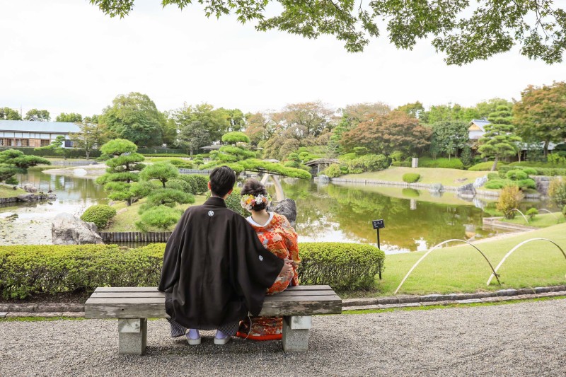 景色を見ながら