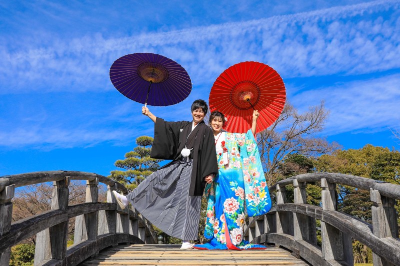 ブル―の打掛で！