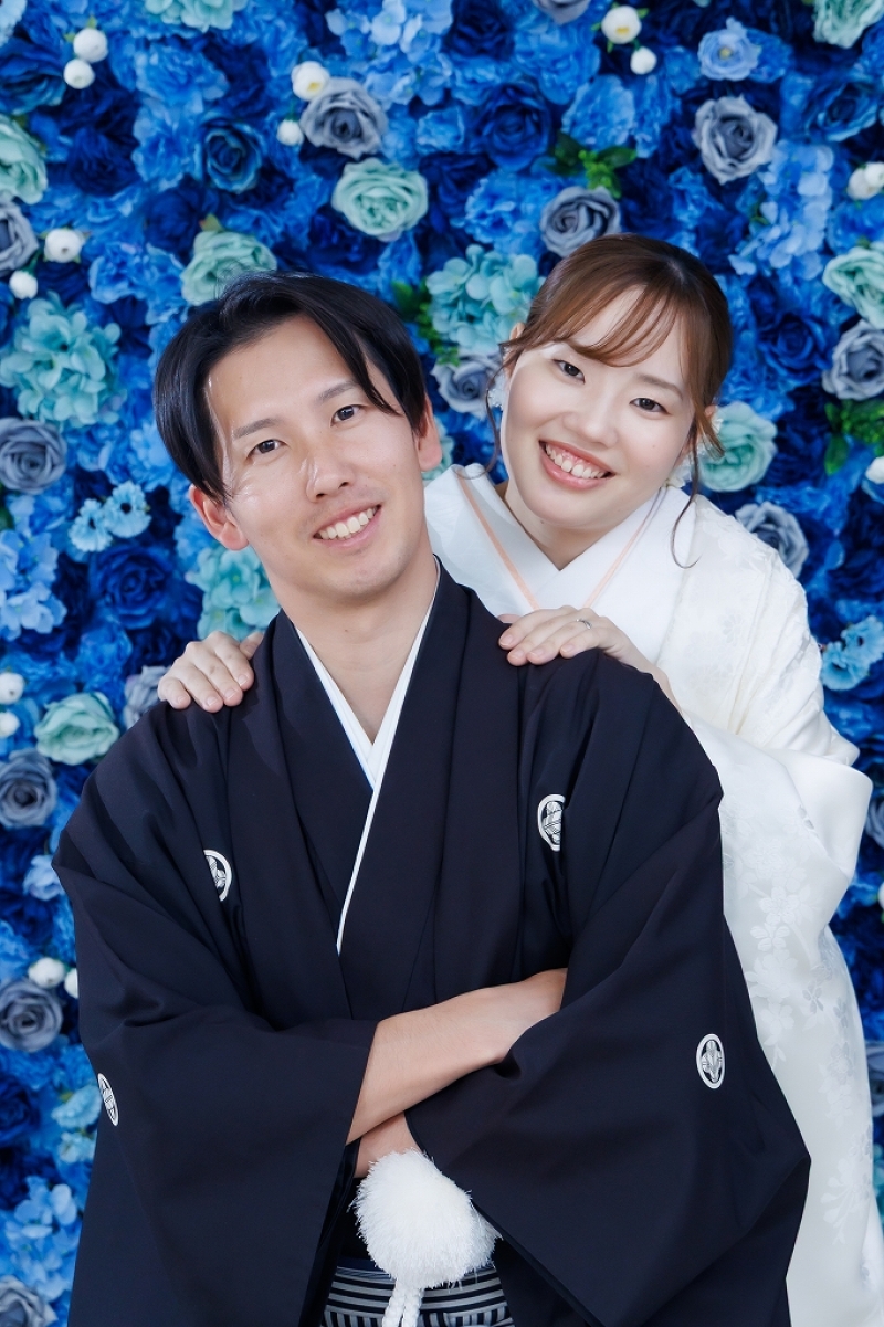 お気に入りのブルーのお花に包まれて。