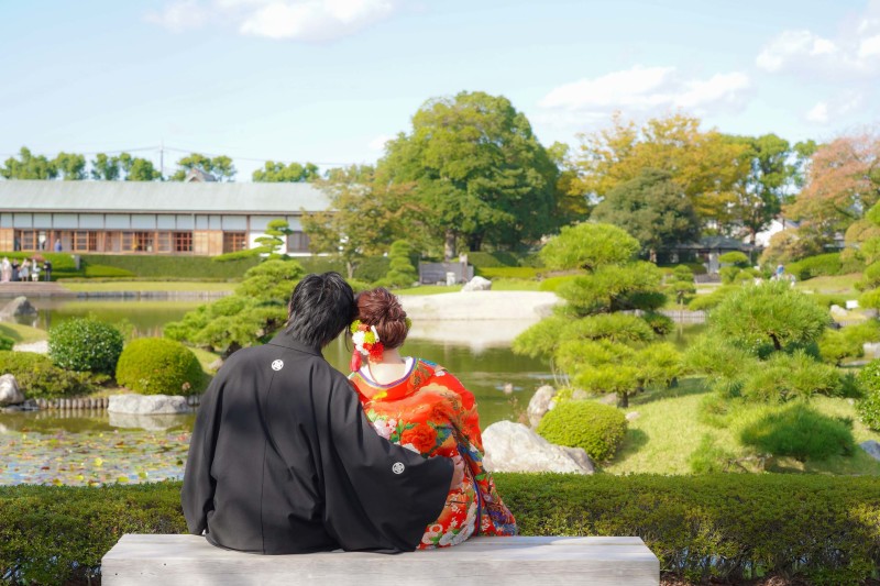 お庭を眺めながら・・♡