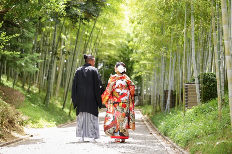 竹林での散策