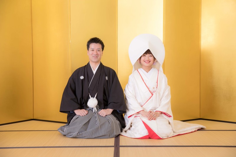 金屏風で正式に・・