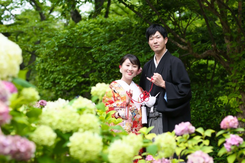 ご希望のあじさいと共に