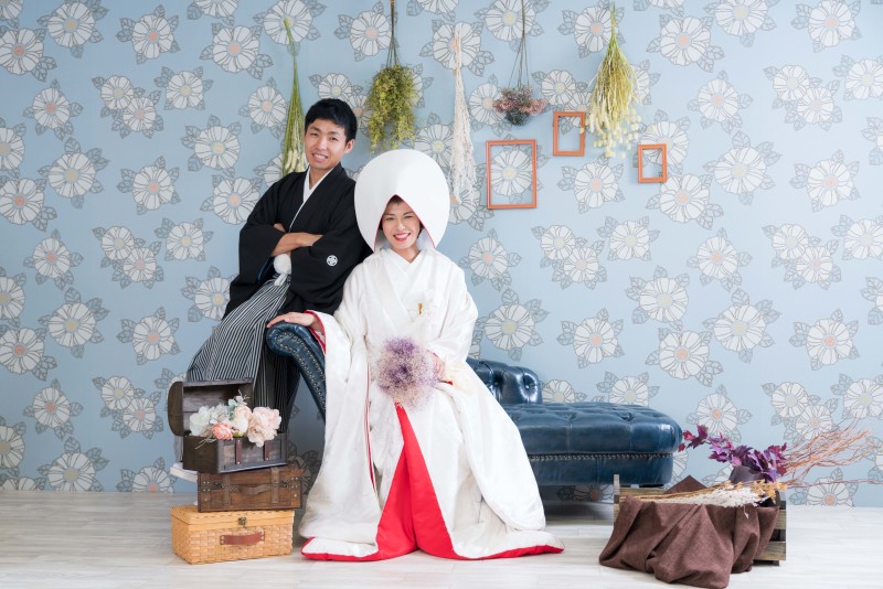 綿帽子でおしゃれに・・