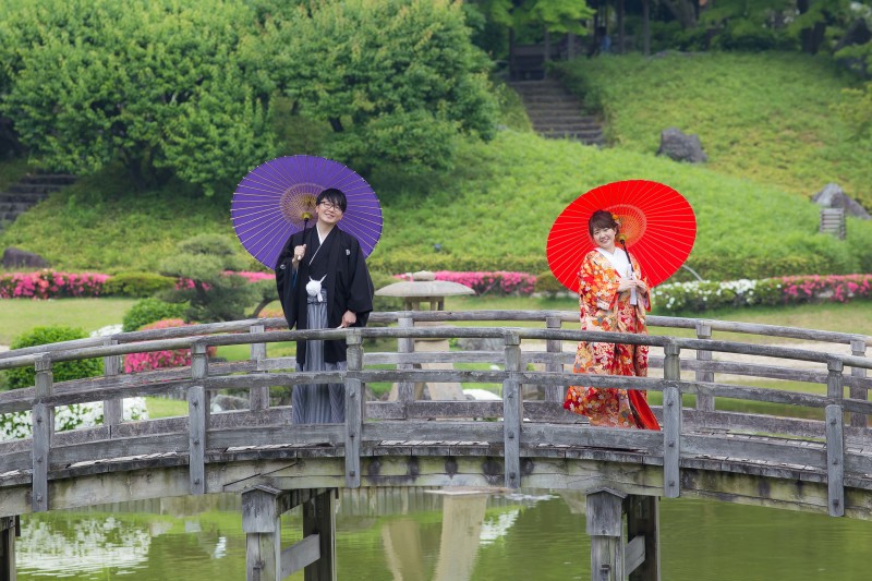 橋の上でしっとりと・・