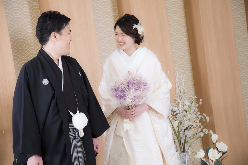 スタジオで白無垢・・