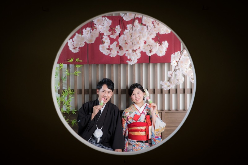 枠越しのお団子カット