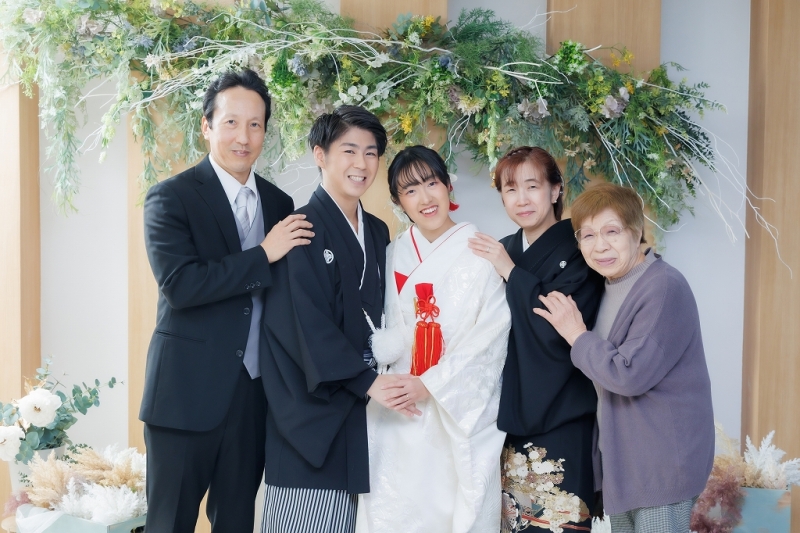 家族と一緒にフォトwedding
