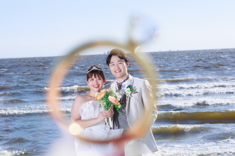海をバックにお2人にとって思い出の１枚を！