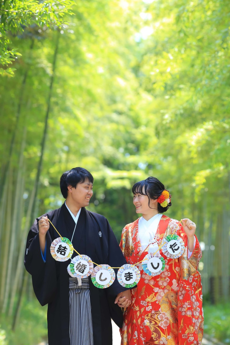 竹林で見つめあい♡