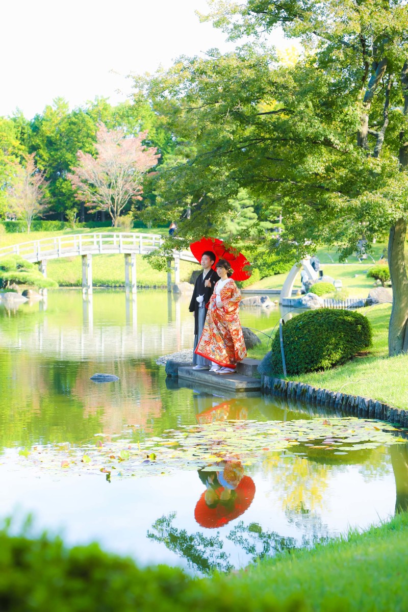 水面に映るお2人・・