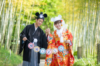 可愛いキャラクターグッズを使って撮影！