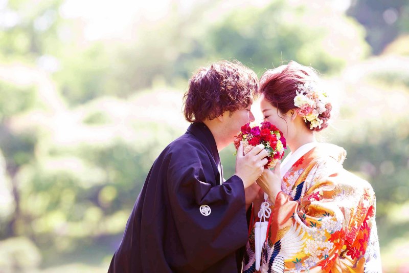 ボールブーケに隠れて♡♡♡