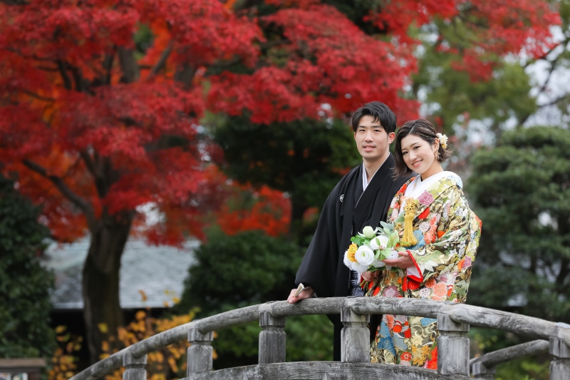 太鼓橋での撮影