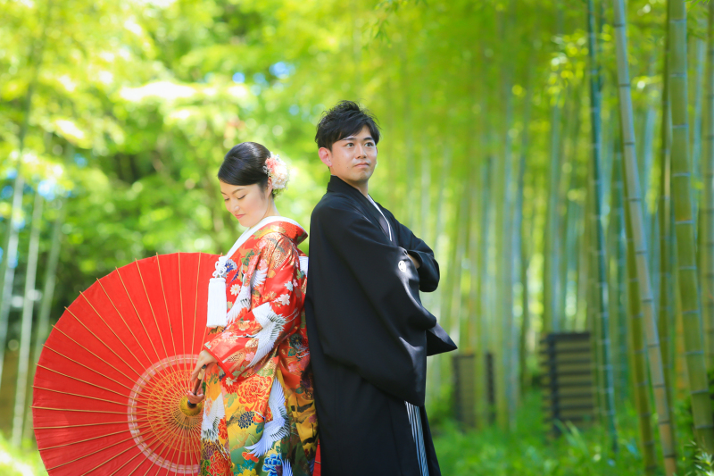 竹林でのショットはしっとりした雰囲気で・・・