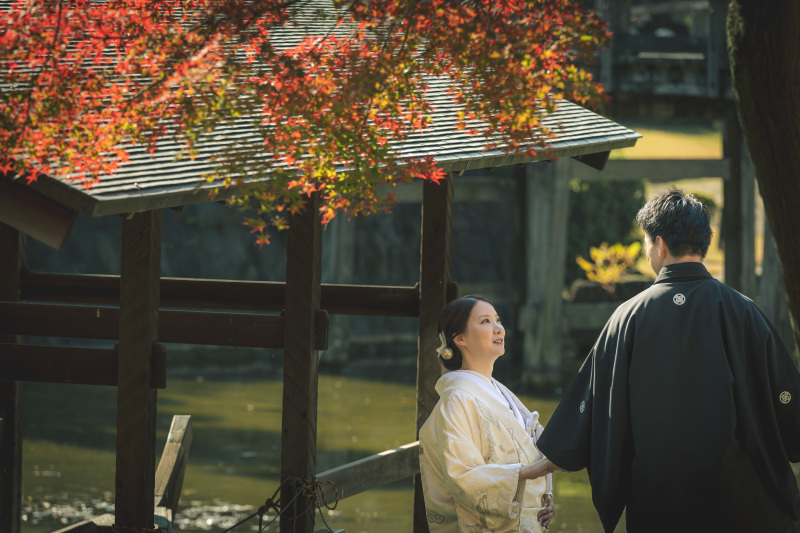 花田苑での紅葉撮影