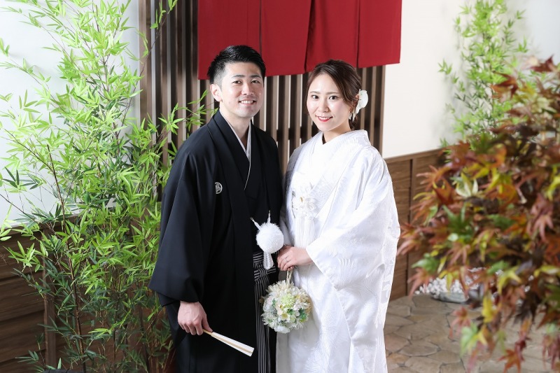 スタジオでは白無垢で・・