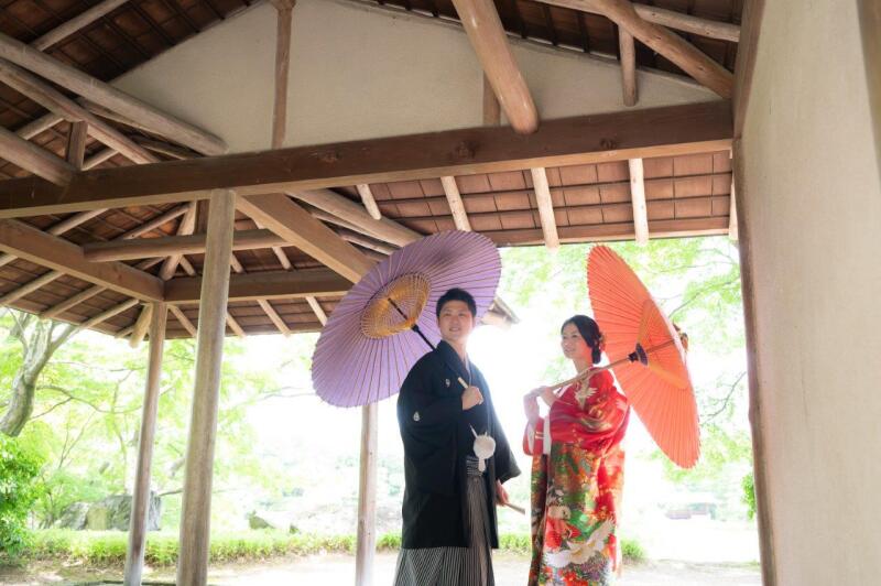 屋根の下でシックな撮影♪