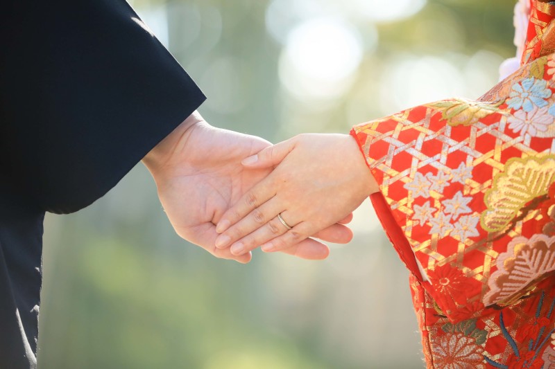 指輪がキラリ☆