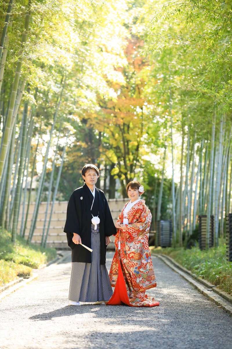 人気の竹林にて