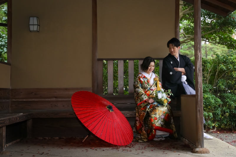 あずま屋での1枚