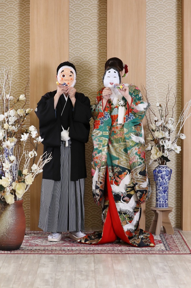 お持ち込みのお面で✩