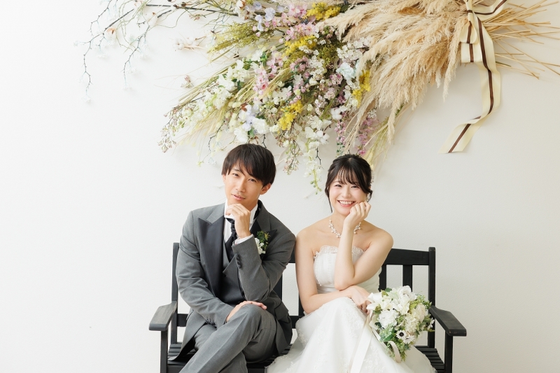 ベンチに座って♪