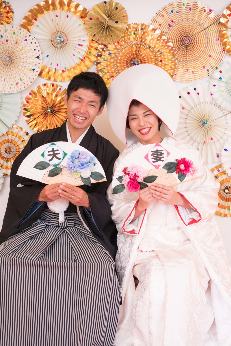 お扇子持ってにっこり～♡