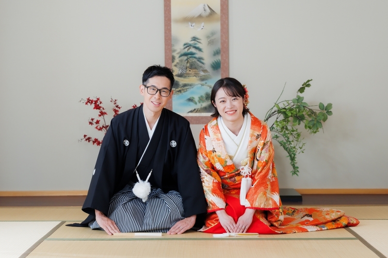 和装でのスタジオ撮影開始♪