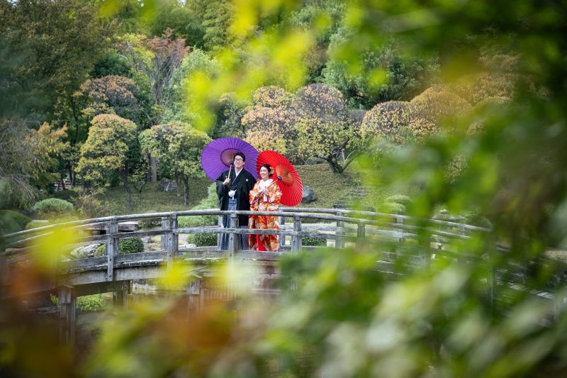 太鼓橋での撮影