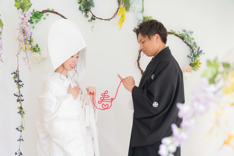 お花に囲まれて・・