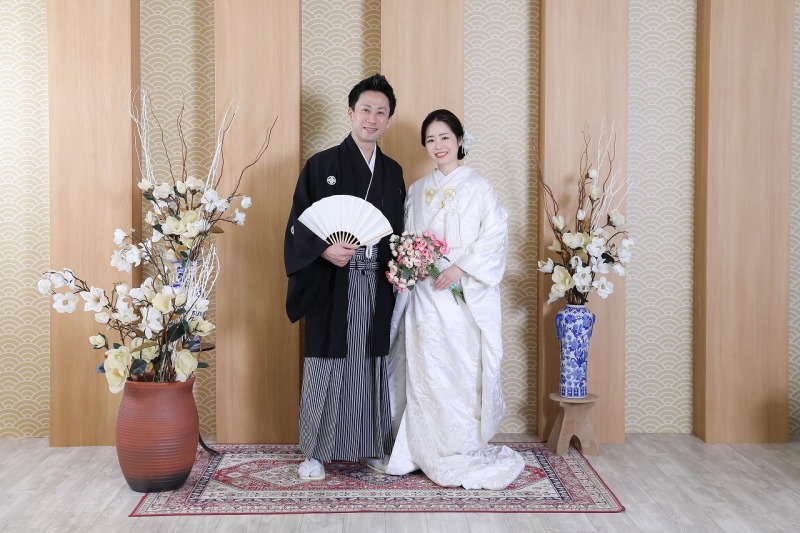 お花に囲まれて