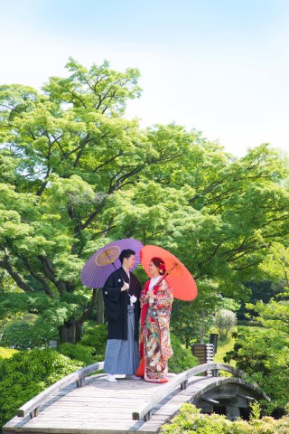 新緑の花田園にて