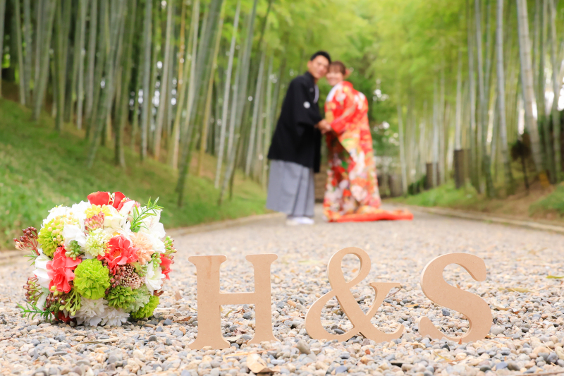 イニシャルとボールブーケ♪